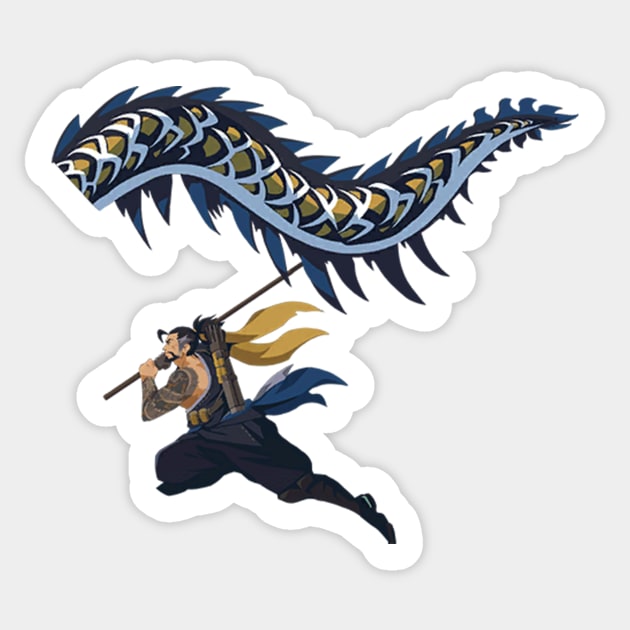 Hanzo Dragon Dance Sticker by Genessis
